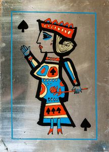 EMANUELE LUZZATI : Carte da gioco  - Asta Arte Moderna e Contemporanea - Associazione Nazionale - Case d'Asta italiane