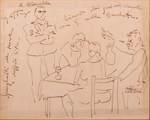 Renato Guttuso - Amici a tavola