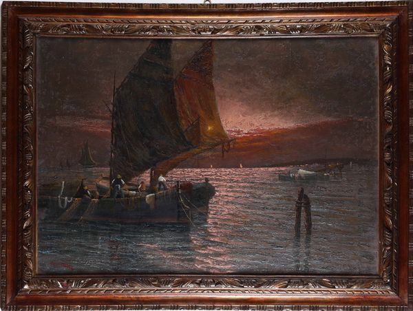 Remo Testa (XX secolo) Coppia di marine  - Asta Dipinti del XIX-XX secolo - Associazione Nazionale - Case d'Asta italiane