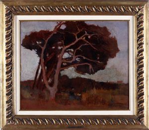 Artista del XIX - XX secolo Paesaggio con figura  - Asta Dipinti del XIX-XX secolo - Associazione Nazionale - Case d'Asta italiane