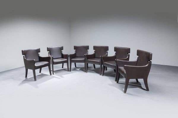 IGNAZIO GARDELLA : Sei sedie mod. P10 R63  - Asta Design - Associazione Nazionale - Case d'Asta italiane