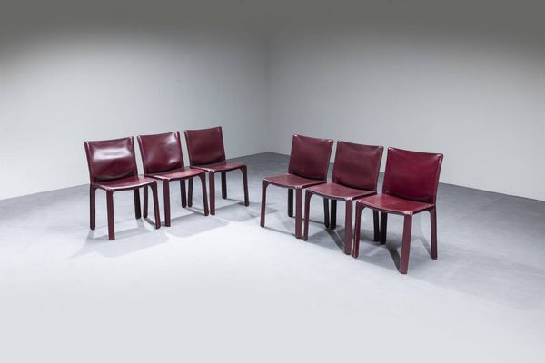 MARIO BELLINI : Sei sedie mod. Cab 412  - Asta Design - Associazione Nazionale - Case d'Asta italiane