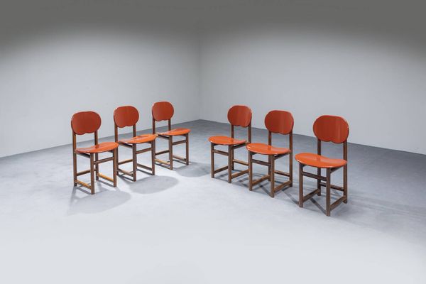 AFRA E TOBIA SCARPA : Sei sedie della collezione New Harmony 8100  - Asta Design - Associazione Nazionale - Case d'Asta italiane