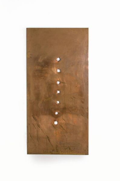 FONTANA LUCIO  ispirato : Grande pannello in rame forato. Anni '60 cm 197x97  - Asta Design - Associazione Nazionale - Case d'Asta italiane