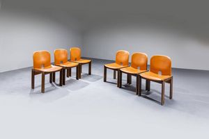 AFRA E TOBIA SCARPA : Sei sedie mod. Dialogo  - Asta Design - Associazione Nazionale - Case d'Asta italiane