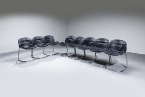 GASTONE RINALDI : Otto sedie mod. Sabrina  - Asta Design - Associazione Nazionale - Case d'Asta italiane