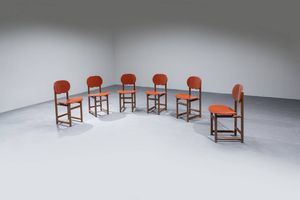 AFRA E TOBIA SCARPA : Sei sedie della collezione New Harmony 8100  - Asta Design - Associazione Nazionale - Case d'Asta italiane