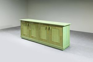 VIVAI DEL SUD - Credenza in bamboo a quattro ante. Prod. Vivai del Sud anni '70 cm 78 5x212x49