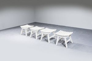 PRODUZIONE ITALIANA : Quattro sgabelli  - Asta Design - Associazione Nazionale - Case d'Asta italiane