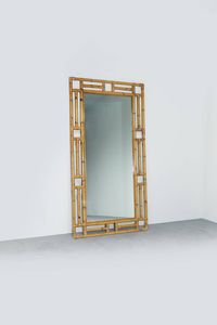 VIVAI DEL SUD - Specchiera in bamboo. Prod. Vivai del Sud anni '70 cm 198x106