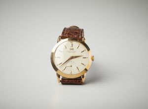 Ernest Borel Orologio da uomo con cassa rotonda secondi alle ore 6 in oro rosa 18 carati con cinturino in pelle. Asta Asta 402 GIOIELLI OROLOGI Online Associazione Nazionale Case d Asta italiane