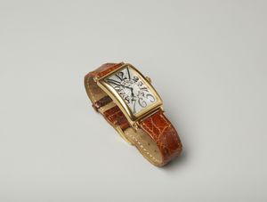 FRANCK MULLER : Orologio Franck Muller Geneve con quadrante in oro giallo 18 carati con indici arabi e cinturino in pelle.  - Asta Asta 402 | GIOIELLI - OROLOGI Online - Associazione Nazionale - Case d'Asta italiane