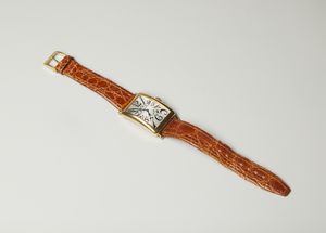 FRANCK MULLER : Orologio Franck Muller Geneve con quadrante in oro giallo 18 carati con indici arabi e cinturino in pelle.  - Asta Asta 402 | GIOIELLI - OROLOGI Online - Associazione Nazionale - Case d'Asta italiane