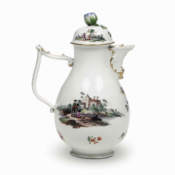 Caffettiera<BR>Meissen, verso il 1750  - Asta Porcellane venete ed europee di un'importante Famiglia veneziana - Associazione Nazionale - Case d'Asta italiane