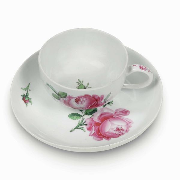 Tazza con piattino<BR>Meissen, periodo Marcolini, 1774-1814<BR>  - Asta Porcellane venete ed europee di un'importante Famiglia veneziana - Associazione Nazionale - Case d'Asta italiane