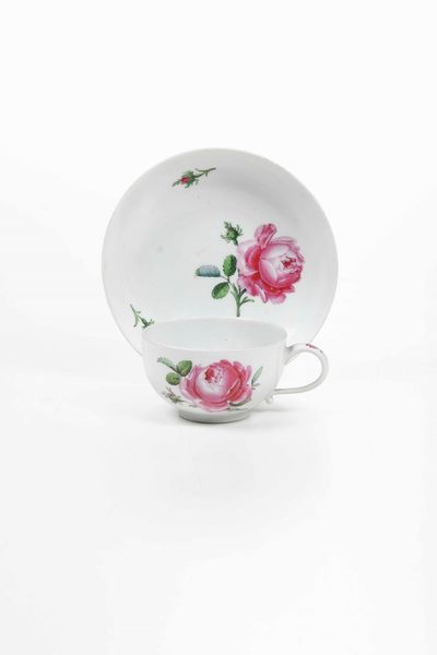 Tazza con piattino<BR>Meissen, periodo Marcolini, 1774-1814<BR>  - Asta Porcellane venete ed europee di un'importante Famiglia veneziana - Associazione Nazionale - Case d'Asta italiane