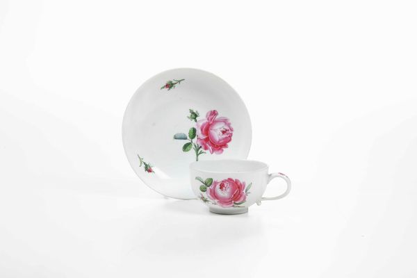Tazza con piattino<BR>Meissen, periodo Marcolini, 1774-1814<BR>  - Asta Porcellane venete ed europee di un'importante Famiglia veneziana - Associazione Nazionale - Case d'Asta italiane