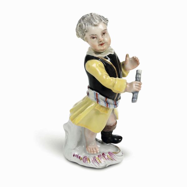 Figurina<BR>Germania, Manifattura indeterminata, Meissen (?), 1760 circa  - Asta Porcellane venete ed europee di un'importante Famiglia veneziana - Associazione Nazionale - Case d'Asta italiane