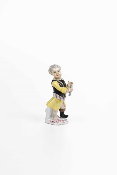 Figurina<BR>Germania, Manifattura indeterminata, Meissen (?), 1760 circa  - Asta Porcellane venete ed europee di un'importante Famiglia veneziana - Associazione Nazionale - Case d'Asta italiane