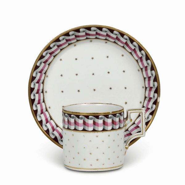Tazza con piattino<BR>Vienna, Manifattura Imperiale, 1800 circa  - Asta Porcellane venete ed europee di un'importante Famiglia veneziana - Associazione Nazionale - Case d'Asta italiane