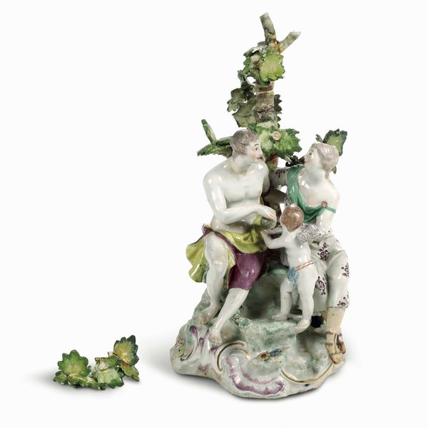 Gruppo con Paride ed Elena<BR>Vienna, Manifattura Imperiale, 1755-1760 circa  - Asta Porcellane venete ed europee di un'importante Famiglia veneziana - Associazione Nazionale - Case d'Asta italiane