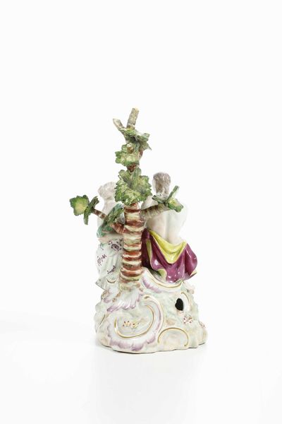 Gruppo con Paride ed Elena<BR>Vienna, Manifattura Imperiale, 1755-1760 circa  - Asta Porcellane venete ed europee di un'importante Famiglia veneziana - Associazione Nazionale - Case d'Asta italiane