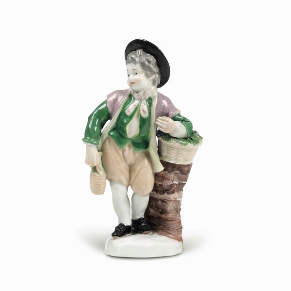 Figurina<BR>Vienna, Manifattura Imperiale, 1765 circa <BR>  - Asta Porcellane venete ed europee di un'importante Famiglia veneziana - Associazione Nazionale - Case d'Asta italiane