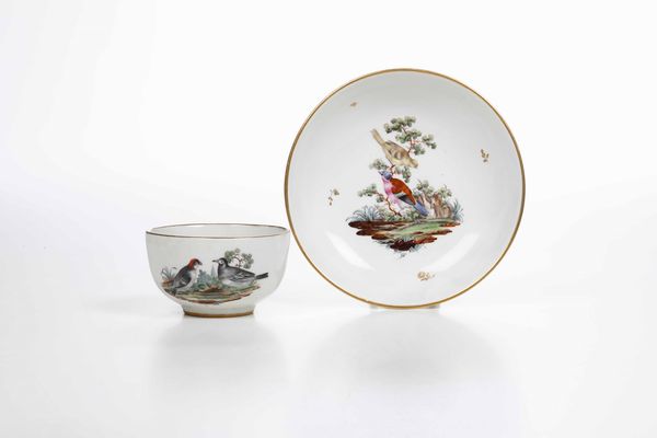 Tazza con piattino<BR>Germania, Manifattura di Ludwigsburg, 1770-1775<BR>  - Asta Porcellane venete ed europee di un'importante Famiglia veneziana - Associazione Nazionale - Case d'Asta italiane