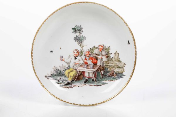 Tazza con piattino<BR>Germania, Manifattura di Nymphenburg, 1765-1770  - Asta Porcellane venete ed europee di un'importante Famiglia veneziana - Associazione Nazionale - Case d'Asta italiane