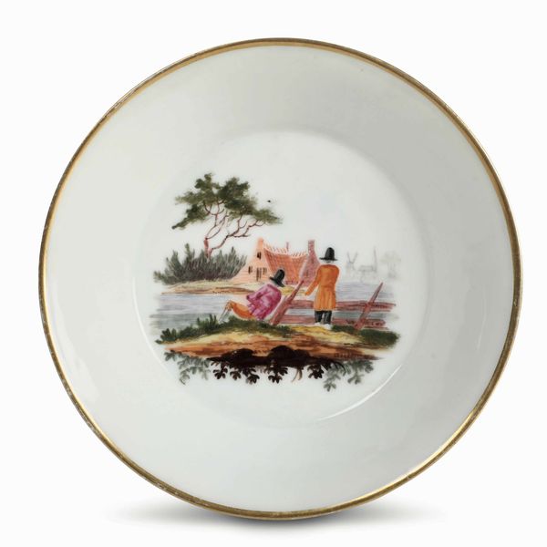 Piattino<BR>Olanda, Manifattura di Amstel, 1784-1820<BR>  - Asta Porcellane venete ed europee di un'importante Famiglia veneziana - Associazione Nazionale - Case d'Asta italiane