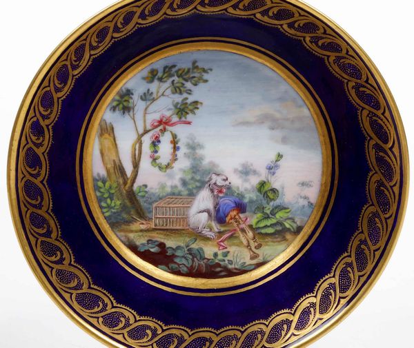 Tazza con piattino<BR>Svres, verso il 1790  - Asta Porcellane venete ed europee di un'importante Famiglia veneziana - Associazione Nazionale - Case d'Asta italiane