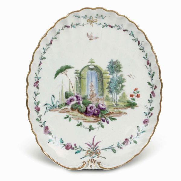 Piatto ovale �a bers�<BR>Venezia, Manifattura Cozzi, 1775 circa  - Asta Porcellane venete ed europee di un'importante Famiglia veneziana - Associazione Nazionale - Case d'Asta italiane