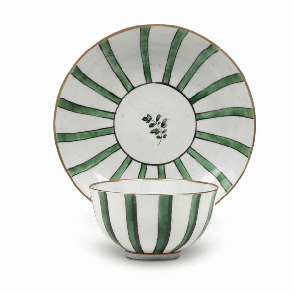 Tazza con piattino<BR>Venezia, Manifattura Cozzi, 1780 circa  - Asta Porcellane venete ed europee di un'importante Famiglia veneziana - Associazione Nazionale - Case d'Asta italiane