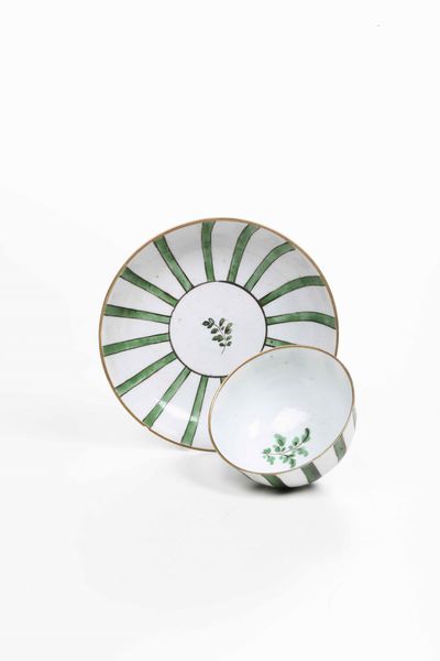 Tazza con piattino<BR>Venezia, Manifattura Cozzi, 1780 circa  - Asta Porcellane venete ed europee di un'importante Famiglia veneziana - Associazione Nazionale - Case d'Asta italiane