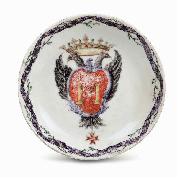 Piattino <BR>Venezia, Manifattura Hewelcke, 1762-1763  - Asta Porcellane venete ed europee di un'importante Famiglia veneziana - Associazione Nazionale - Case d'Asta italiane