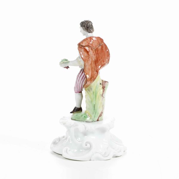 Figurina di vendemmiatore<BR>Venezia, Manifattura Cozzi, 1765 circa<BR>  - Asta Porcellane venete ed europee di un'importante Famiglia veneziana - Associazione Nazionale - Case d'Asta italiane