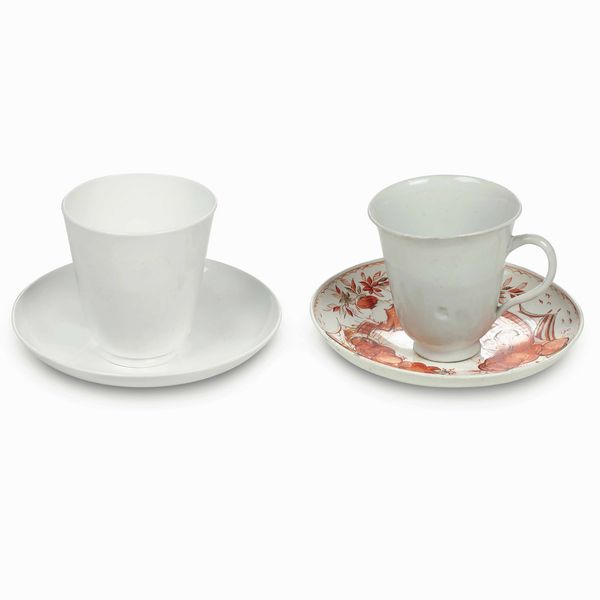 Due tazze e due piattini<BR>Murano, seconda met del XVIII secolo  - Asta Porcellane venete ed europee di un'importante Famiglia veneziana - Associazione Nazionale - Case d'Asta italiane