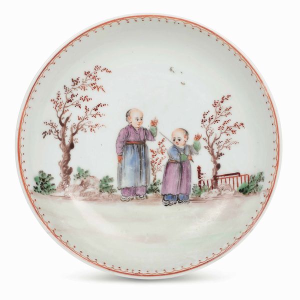 Raro piattino<BR>Nove, Manifattura Antonibon, 1770 circa<BR>  - Asta Porcellane venete ed europee di un'importante Famiglia veneziana - Associazione Nazionale - Case d'Asta italiane