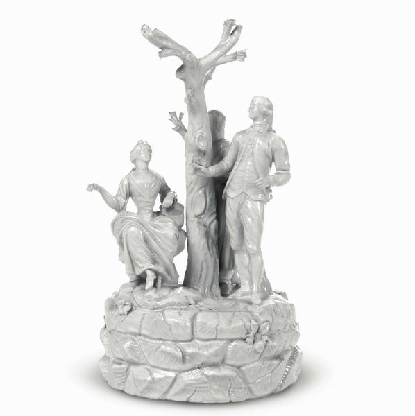 Gruppo centrotavola<BR>Nove, Manifattura Antonibon, verso il 1800  - Asta Porcellane venete ed europee di un'importante Famiglia veneziana - Associazione Nazionale - Case d'Asta italiane