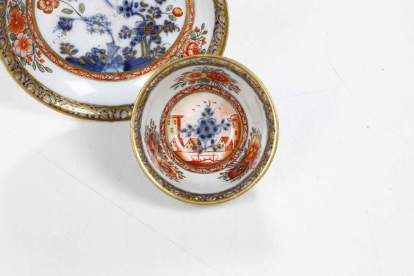 Tazza con pittino<BR>Meissen, 1740-1750<BR>Decorazione: Bottega di F.J. Ferner, 1750 circa  - Asta Porcellane venete ed europee di un'importante Famiglia veneziana - Associazione Nazionale - Case d'Asta italiane