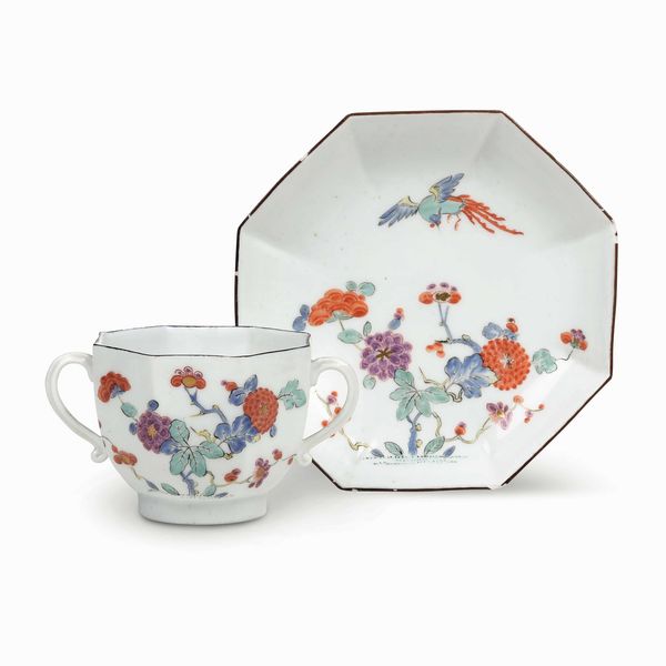 Rara tazza con piattino<BR>Meissen, 1725-1730  - Asta Porcellane venete ed europee di un'importante Famiglia veneziana - Associazione Nazionale - Case d'Asta italiane