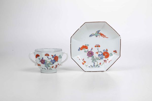 Rara tazza con piattino<BR>Meissen, 1725-1730  - Asta Porcellane venete ed europee di un'importante Famiglia veneziana - Associazione Nazionale - Case d'Asta italiane