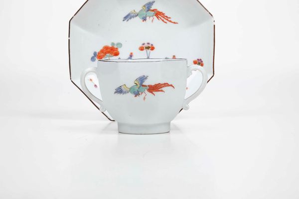 Rara tazza con piattino<BR>Meissen, 1725-1730  - Asta Porcellane venete ed europee di un'importante Famiglia veneziana - Associazione Nazionale - Case d'Asta italiane