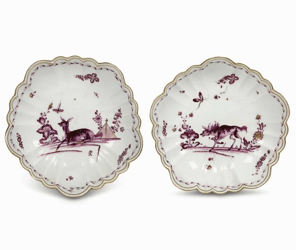 Coppia di bacinelle<BR>Meissen, 1740 circa  - Asta Porcellane venete ed europee di un'importante Famiglia veneziana - Associazione Nazionale - Case d'Asta italiane