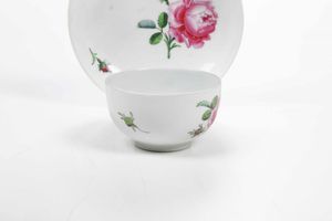 Tazza con piattino<BR>Meissen, periodo Marcolini, 1774-1814<BR>  - Asta Porcellane venete ed europee di un'importante Famiglia veneziana - Associazione Nazionale - Case d'Asta italiane