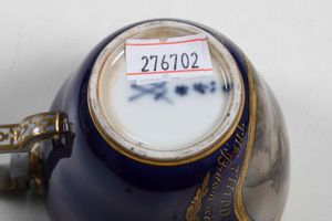 Tazza con piattino raffigurante re Giorgio III dInghilterra<BR>Meissen, periodo Marcolini, 1774-1814  - Asta Porcellane venete ed europee di un'importante Famiglia veneziana - Associazione Nazionale - Case d'Asta italiane