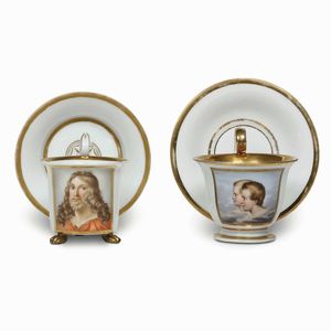 Due tazze con piattino<BR>Meissen, 1816-1824  - Asta Porcellane venete ed europee di un'importante Famiglia veneziana - Associazione Nazionale - Case d'Asta italiane