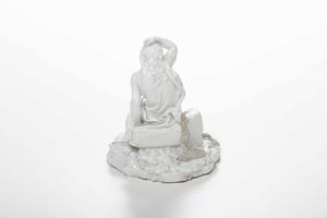 Figurina di Ercole<BR>Germania, Manifattura di Frankenthal, 1787 circa  - Asta Porcellane venete ed europee di un'importante Famiglia veneziana - Associazione Nazionale - Case d'Asta italiane