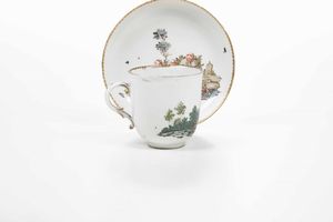 Tazza con piattino<BR>Germania, Manifattura di Nymphenburg, 1765-1770  - Asta Porcellane venete ed europee di un'importante Famiglia veneziana - Associazione Nazionale - Case d'Asta italiane