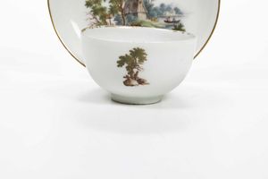 Tazza con piattino<BR>Zurigo, 1775 circa  - Asta Porcellane venete ed europee di un'importante Famiglia veneziana - Associazione Nazionale - Case d'Asta italiane